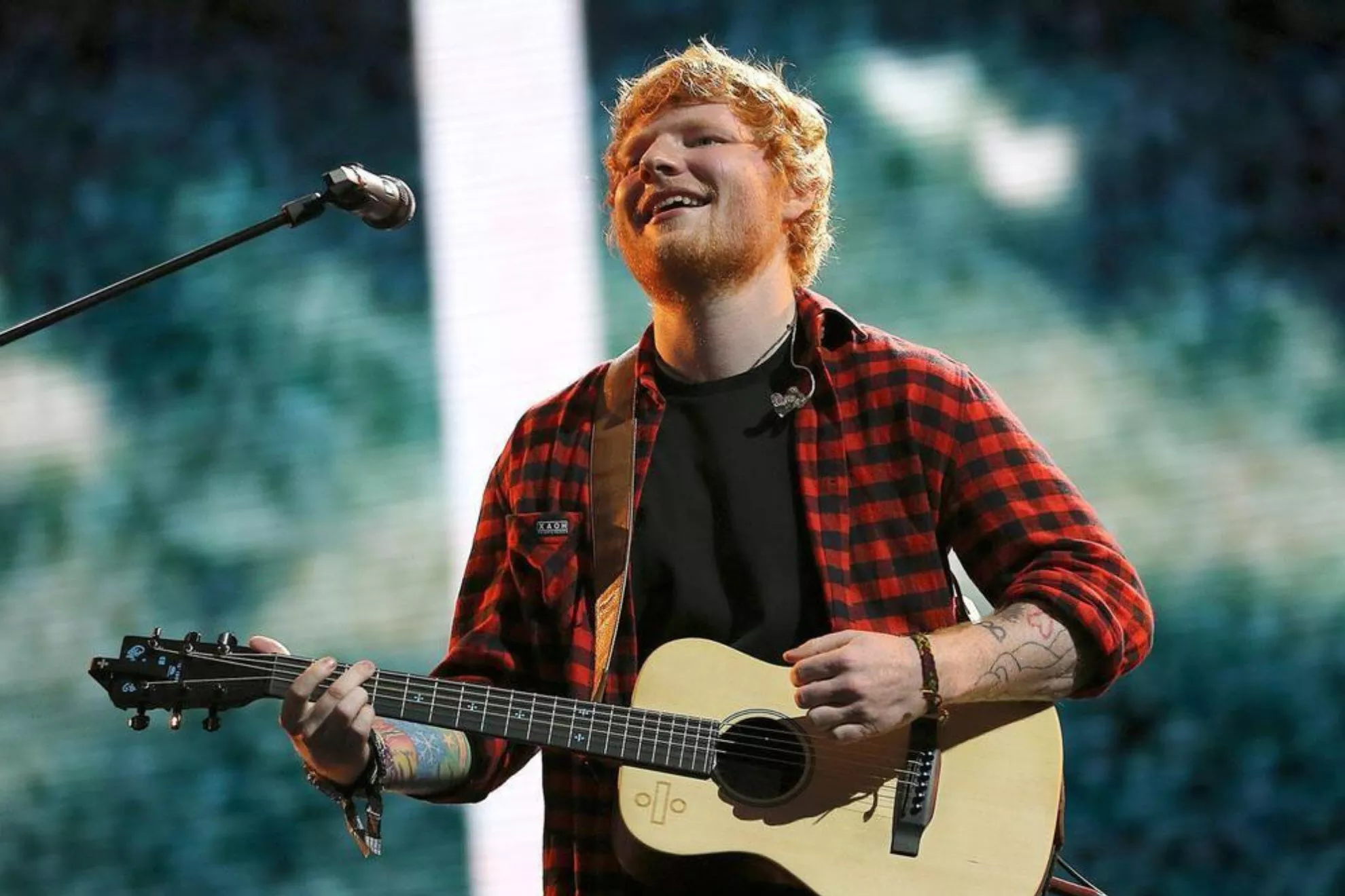 Crowd at a Ed Sheeran show
